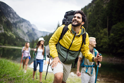 hiking in the mountains